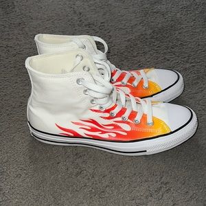Converse Flame High Tops Mens 6.5 Womens 8.5